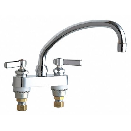 Chicago Faucet Manual Bathroom Faucet, 4" Mount, Chrome plated 895-L9ABCP