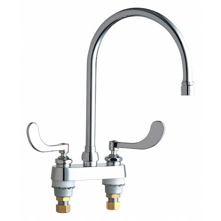 Chicago Faucet Manual Bathroom Faucet, 4" Mount, Chrome plated 895-GN8AE3VPAABCP