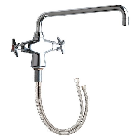 Chicago Faucets Dual Handle Commercial 1 Hole Laboratory Sink