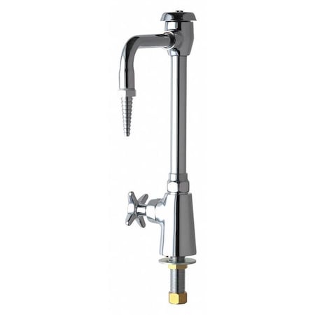 Chicago Faucet Single Handle Vandal Proof Single Inlet Cold Water, Chrome plated 1 Hole 928-VRLHCP