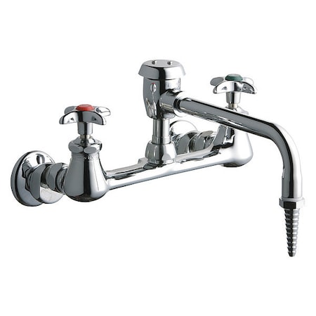 Chicago Faucet Cross Handle 7-1/4" - 8-3/4" Mount, Chrome plated 940-VBE7WSLCP