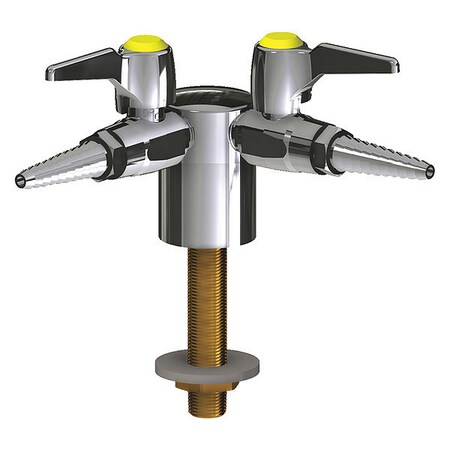 Chicago Faucet Turret With Two Ball Valves 90Deg 982-WS909AGVCP