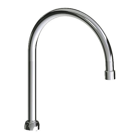 Chicago Faucet 8In Rigid / Swing Gooseneck Spout GN8BFCJKABCP