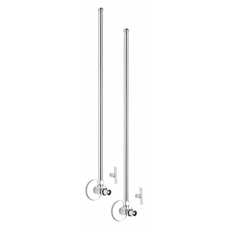 Chicago Faucet Angle Stop Compression Valve With Supply STC-12-12-PR-AB