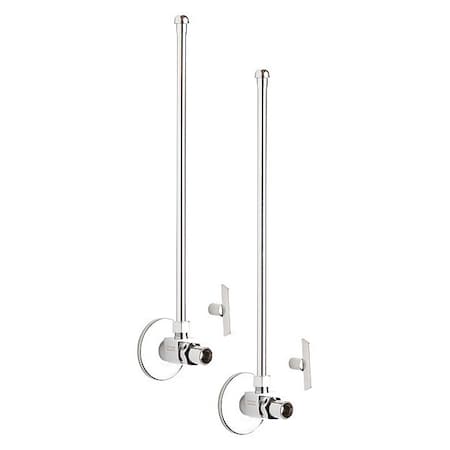 Chicago Faucet Angle Stop Compression Valve With Supply STC-21-11-PR-AB