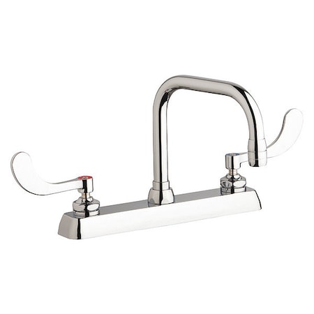 Chicago Faucet Manual Workboard Faucet, 8In, 8" Mount, Chrome plated W8D-DB6AE35-317AB