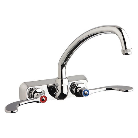Chicago Faucet Manual Hot And Cold Water Washboard Sink Faucet, 4" Mount, Chrome plated W4W-L9E1-317ABCP