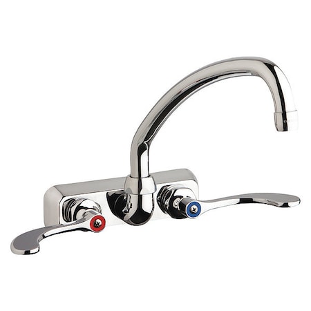Chicago Faucet Manual Hot And Cold Water Washboard Sink Faucet, 4" Mount, Chrome plated W4W-L9E35-317ABCP