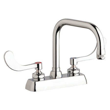 Chicago Faucet Dual-Handle Hot And Cold Water Washboard Sink Faucet, 4'' Mount, Chrome plated W4D-DB6AE1-317ABCP