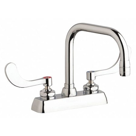 Chicago Faucet Manual Workboard Faucet, 4In, 4" Mount, Chrome plated W4D-DB6AE35-317AB
