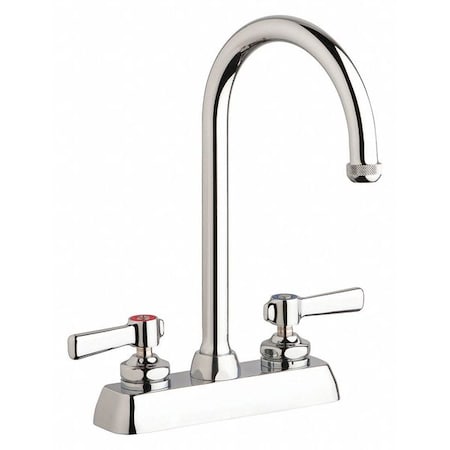 Chicago Faucet Manual Hot And Cold Water Washboard Sink Faucet, 4" Mount, Chrome plated W4D-GN2AE1-369ABCP