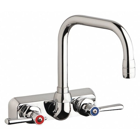 Chicago Faucet Manual Workboard Faucet, 4In Wall, 4" Mount, Chrome plated W4W-DB6AE35-369AB