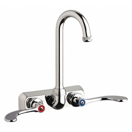 Chicago Faucet Dual-Handle Hot And Cold Water Washboard Sink Faucet, 4" Mount, Chrome plated W4W-GN1AE1-317ABCP