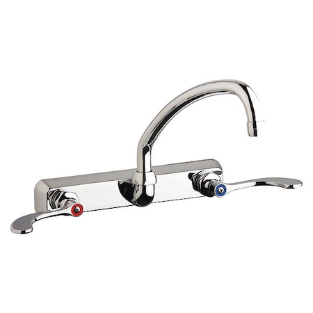 Chicago Faucet Manual Hot And Cold Water Washboard Sink Faucet, 8" Mount, Chrome plated W8W-L9E35-317ABCP