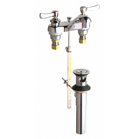 Chicago Faucet Manual Hot And Cold Water Sink Faucet, 4" Mount, Chrome plated 797-VABCP