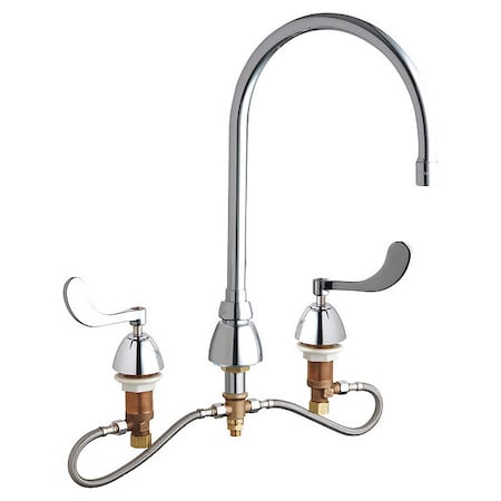 Chicago Faucet Concealed Kitchen Sink Faucet, Manual, 6" to 26" Mount, Commercial 786-HGN8AE3-317AB