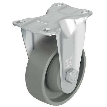Zoro Select Rgd Plate Caster, Nylon, 3-1/2 in., 400 lb. B-POG 89G-12