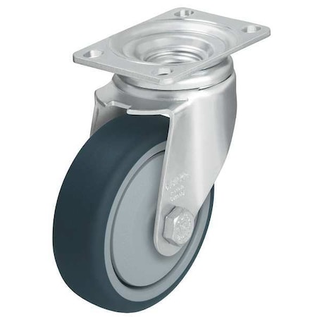 Zoro Select Swivel Plate Caster, Plyurethane, 5 in., 400 lb, C L-PATH 125KF-12