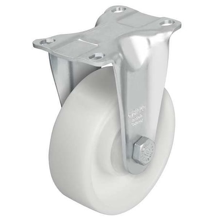 Zoro Select Rgd Plate Caster, Nylon, 5 in., 400 lb., C B-PO 125K-12