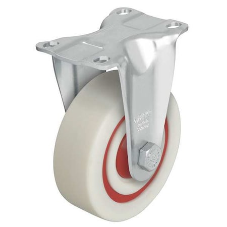 Zoro Select Rgd Plate Caster, Nylon, 5 in., 400 lb, C B-POW 125KF-12