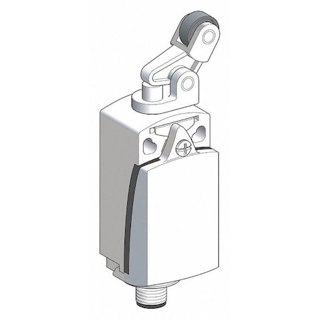 Telemecanique Sensors Limit Switch, Plunger, Roller Lever, 1NC/1NO, 4A at 240V AC, Actuator Location: Top XCKD2127M12