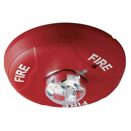 System Sensor Ceiling Strobe, Standard Candela, Red SCR