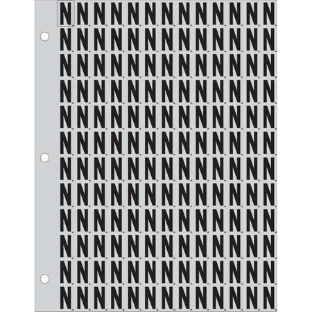 Electromark Letter Label, N, Black/Silver SUNKS.78NBN