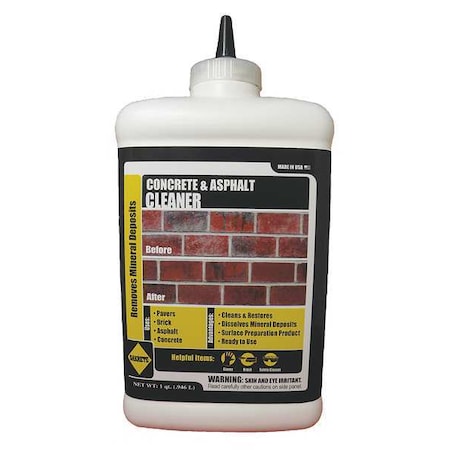Sakrete Concrete Cleaner, Bottle, Pale Yellow, 63 sq ft Coverage 120042