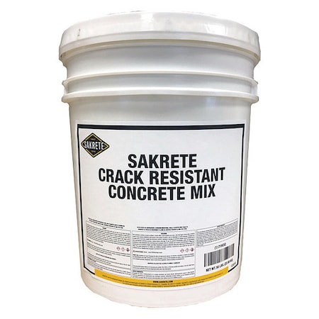 Sakrete Concrete Mix, Pail, Gray, Crack Resistant 120018