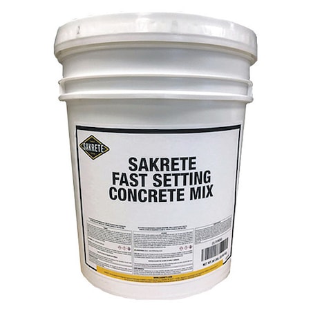 Sakrete Concrete Mix, Pail, Gray, Fast Setting 120019