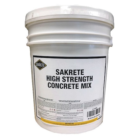 Sakrete Concrete Mix, Pail, Gray, High Strength 120021