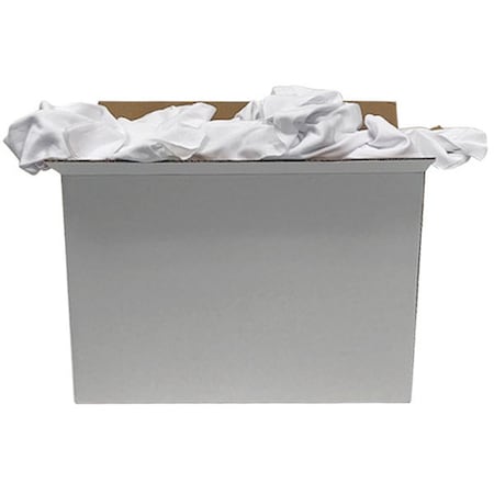 Zoro Select Cotton T-shirt Cloth Rag 25 lb. Varies Sizes, White 21HC63