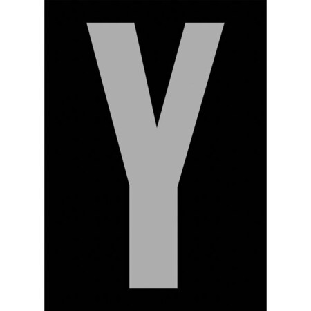 Electromark Letter Label, Y, Silver/Black REFLSK6.0Y