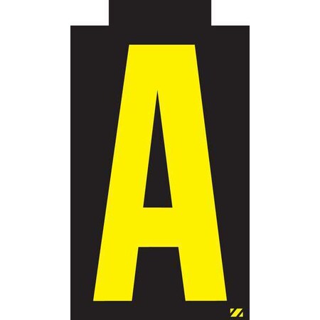 Electromark Letter Label, A, Yellow/Black, PK25 INTYK2.5A