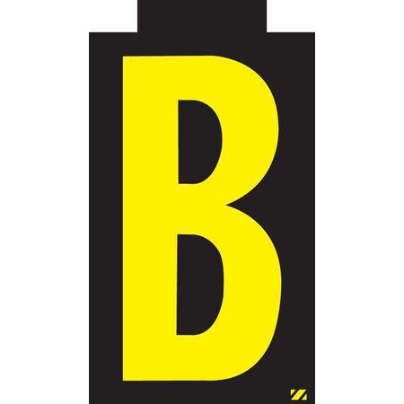 Electromark Letter Label, B, Yellow/Black, PK25 SUNYK2.5B