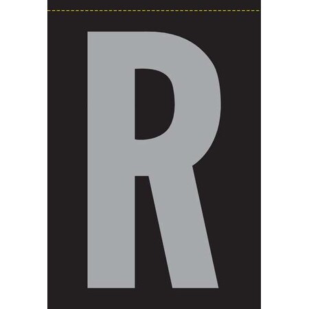 Electromark Letter Label, R, Silver/Black, PK5 SUNSK6.0R