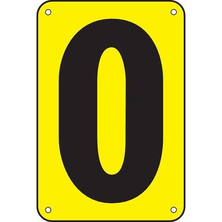 Electromark Letter Card, O, 3In, Blk/Yllw, PK25 SLIDEKYAR3SO