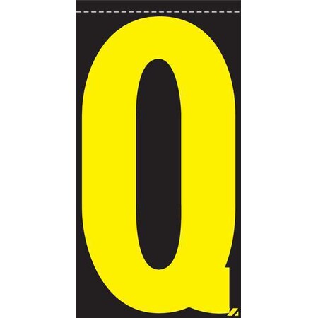 Electromark Letter Label, Q, Yellow/Black, PK25 SUNYK3.0Q