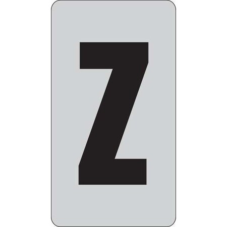 Electromark Letter Card, Z, 1In, Blk/Slvr, PK100 SLIDEKSAR1SZ