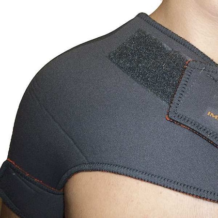 Impacto Shoulder Support, Fabric, Fits Left or Right Side, Hook-and-Loop Closure, Black, Size L TS23040