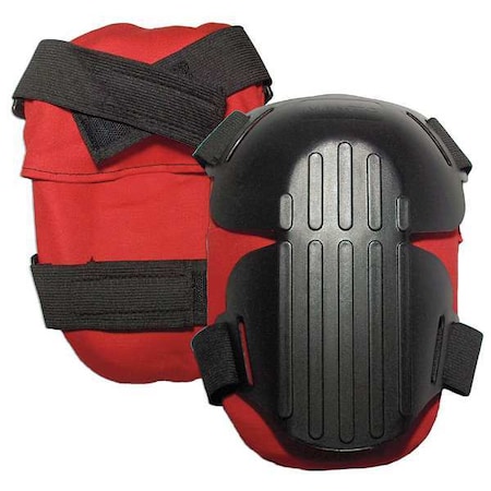 Impacto Knee Pad, Hard Shell, Gel Pad, Plastic Cap, hook-and-loop Closure, 2 Straps, Black, Red, Universal 879-00