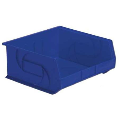 Lewisbins Hang & Stack Storage Bin, Plastic, Blue, 7 in H, 16 1/2 in W, 14 3/4 in L PB1416-7 Blue