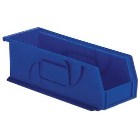 Lewisbins Hang & Stack Storage Bin, Plastic, Blue, 5 in H, 5 1/2 in W, 14 3/4 in L PB1405-5 Blue