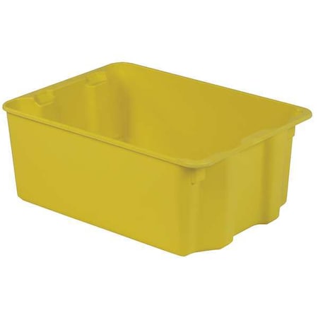 Lewisbins Stack and Nest Bin, Fiberglass Reinforced Polyester, 18 1/8 in W, 10 1/8 in H, 25 1/4 in L, Yellow SN2217-10