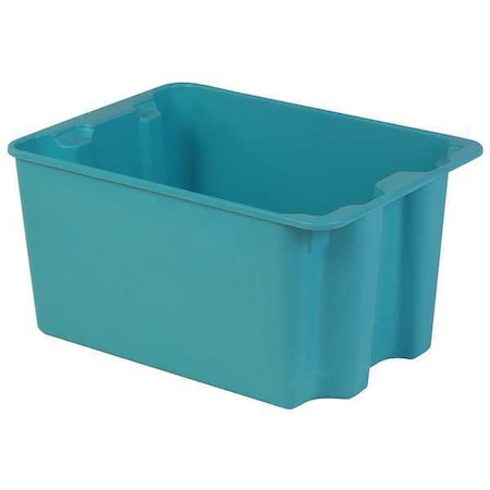 Lewisbins Stack and Nest Bin, Fiberglass Reinforced Polyester, 19 7/8 in W, 14 1/8 in H, 27 1/2 in L, Blue SN2419-14