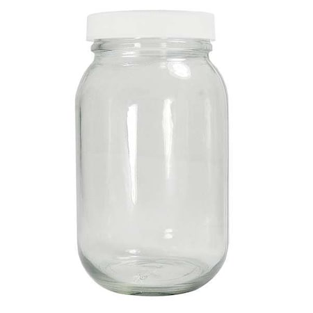 Qorpak Bottle, Wide, 8 Oz, Standard, Glass, PK24 GLC-01778