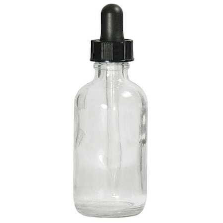 Qorpak Dropper Bottle, 4 oz., Clear, Round, PK24 GLC-05726