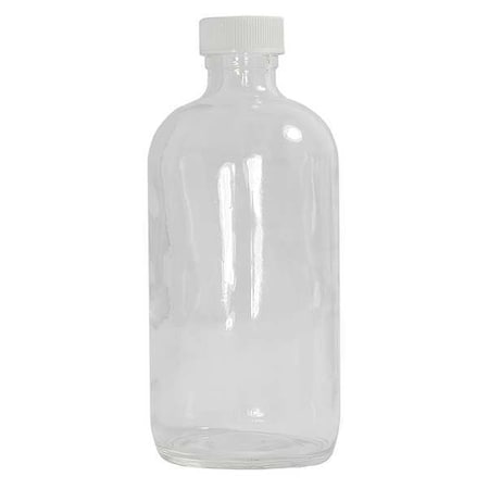 Qorpak Bottle, Sfty Ctd, 16 Oz, Boston Round, PK60 GLC-06414