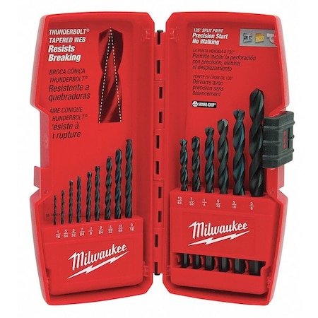Milwaukee Tool THUNDERBOLT Black Oxide Drill Bit Set - 15 pc 48-89-2803