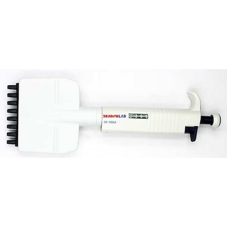 DLAB Micropipette, 8-Channel, 0.5-10uL, ABS 21R815